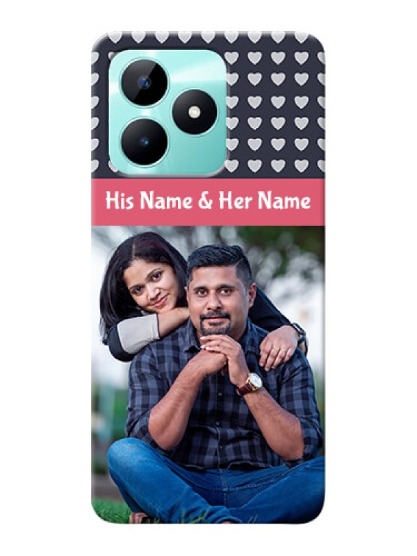 Custom Realme C51 Custom Mobile Case with Love Symbols Design