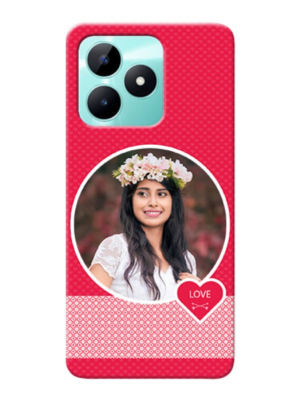 Custom Realme C51 Mobile Covers Online: Pink Pattern Design