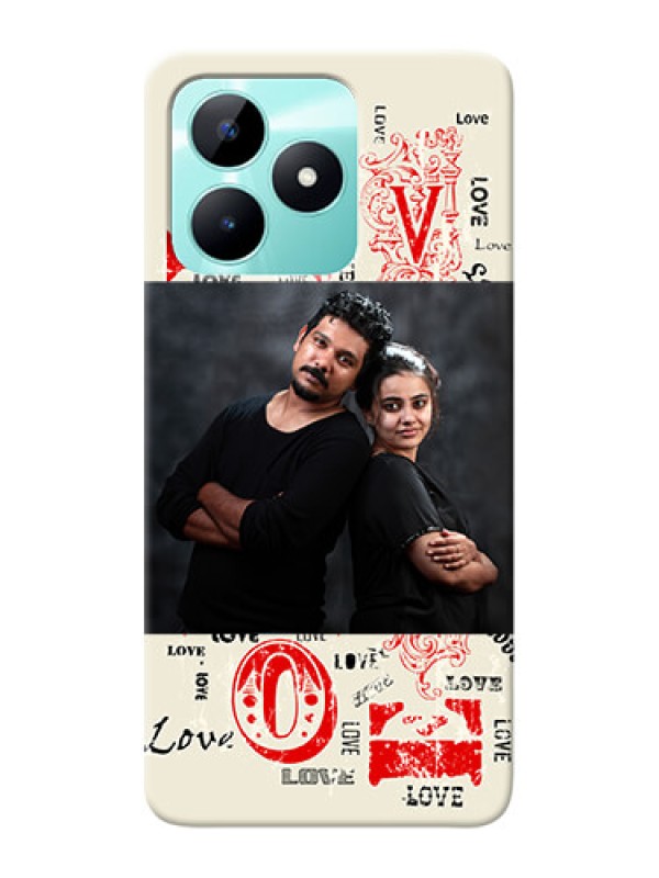 Custom Realme C51 mobile cases online: Trendy Love Design Case