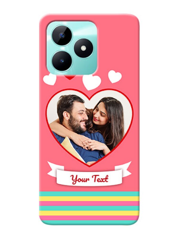 Custom Realme C51 Personalised mobile covers: Love Doodle Design