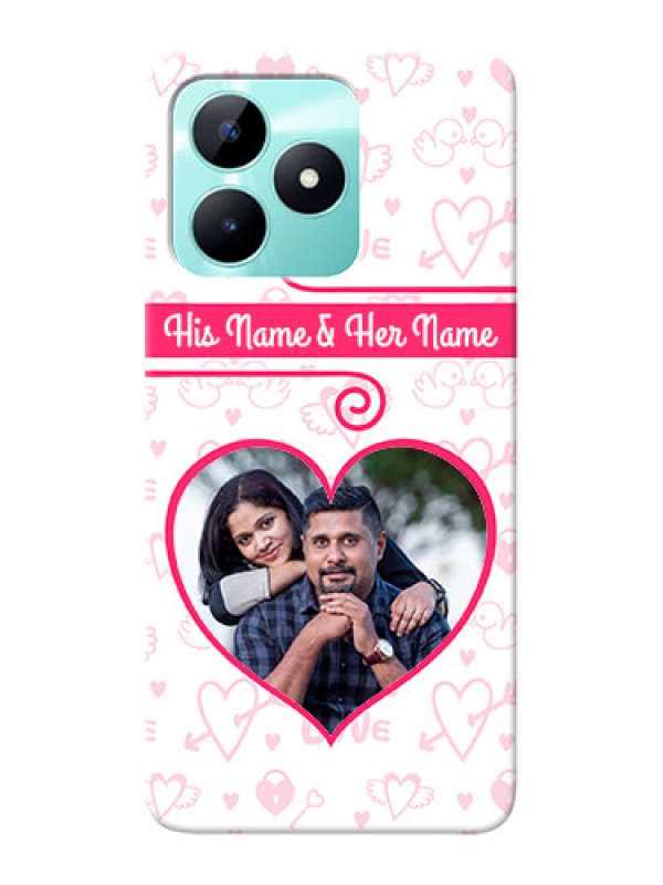 Custom Realme C51 Personalized Phone Cases: Heart Shape Love Design