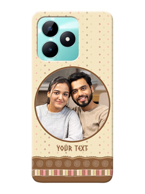 Custom Realme C51 Mobile Cases: Brown Dotted Mobile Case Design