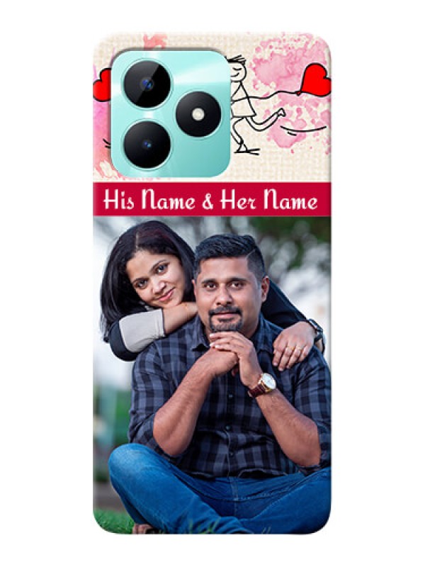 Custom Realme C51 phone back covers: You and Me Case Design