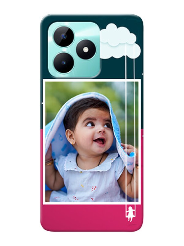 Custom Realme C51 custom phone covers: Cute Girl with Cloud Design