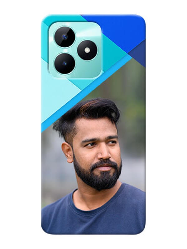 Custom Realme C51 Phone Cases Online: Blue Abstract Cover Design