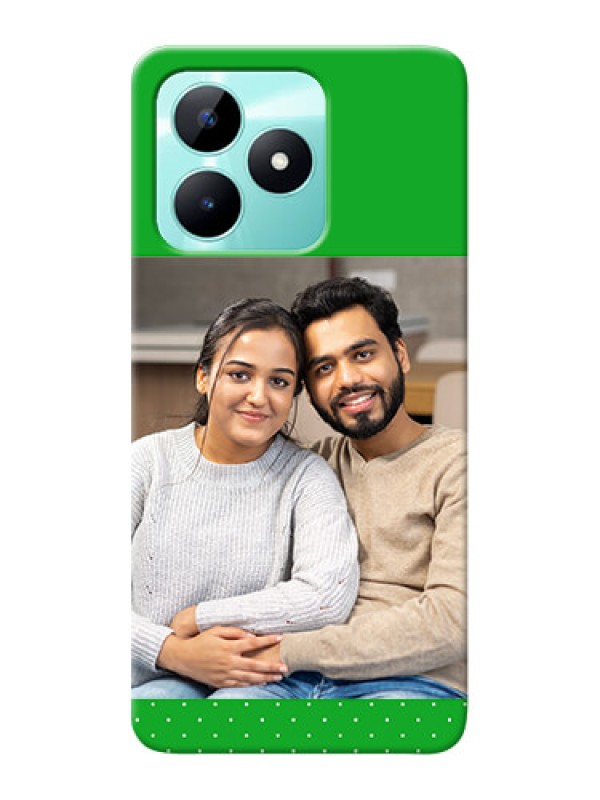 Custom Realme C51 Personalised mobile covers: Green Pattern Design