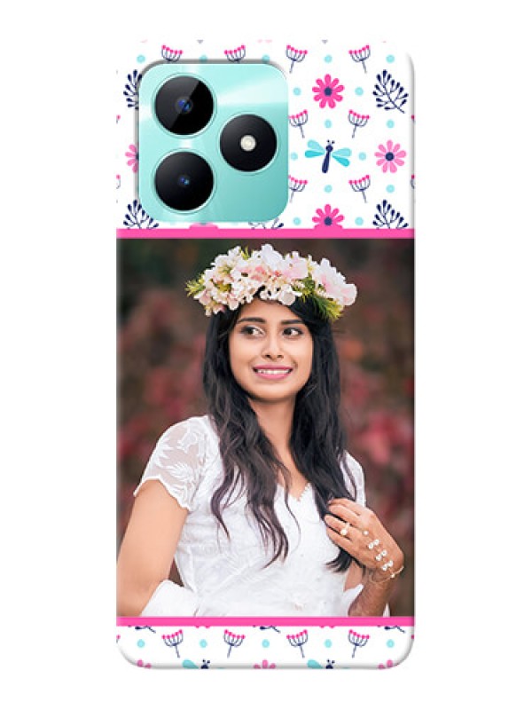 Custom Realme C51 Mobile Covers: Colorful Flower Design