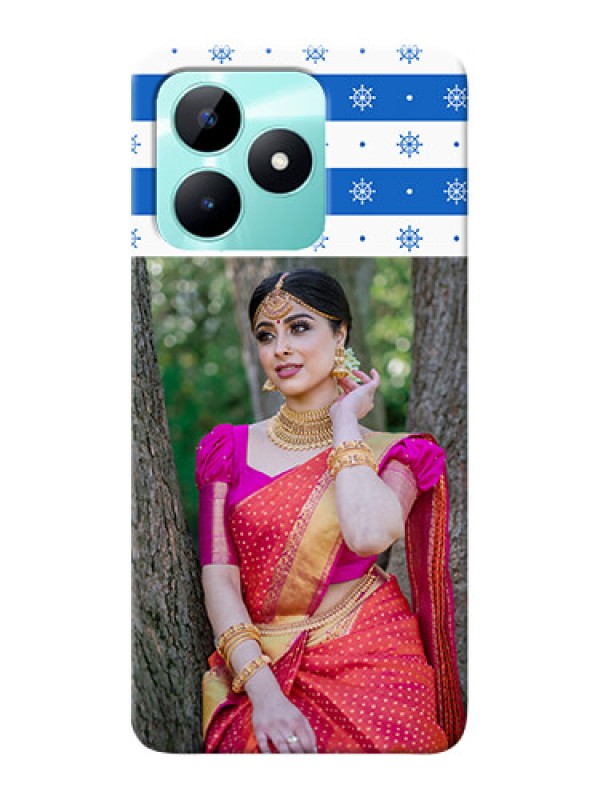 Custom Realme C51 custom mobile covers: Snow Pattern Design