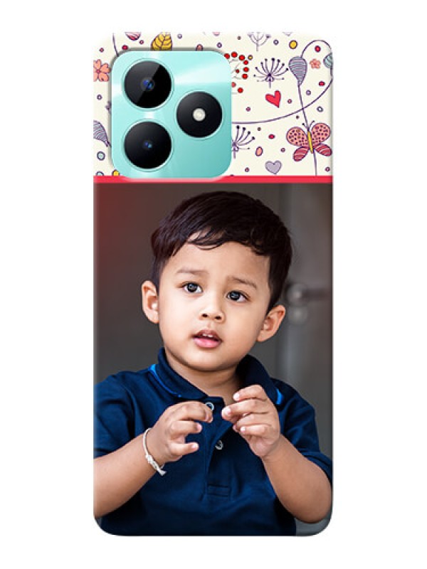 Custom Realme C51 phone back covers: Premium Floral Design