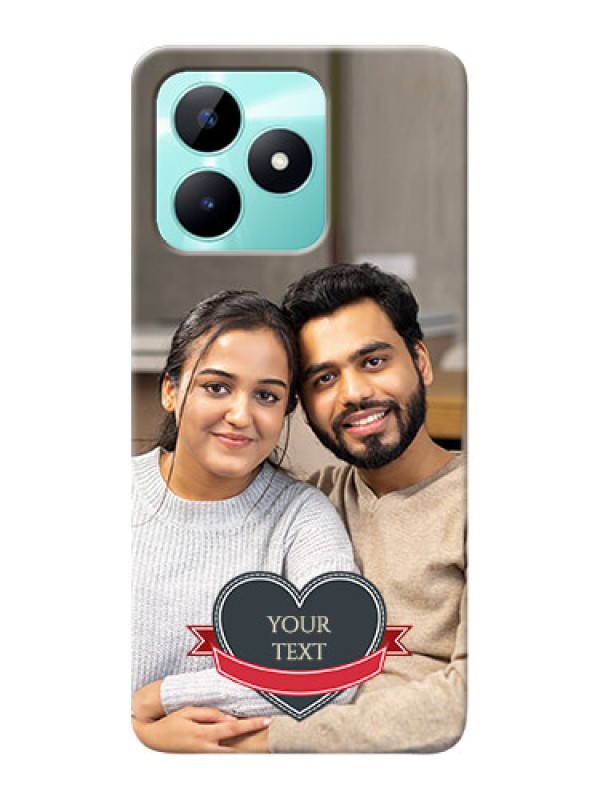 Custom Realme C51 mobile back covers online: Just Married Couple Design