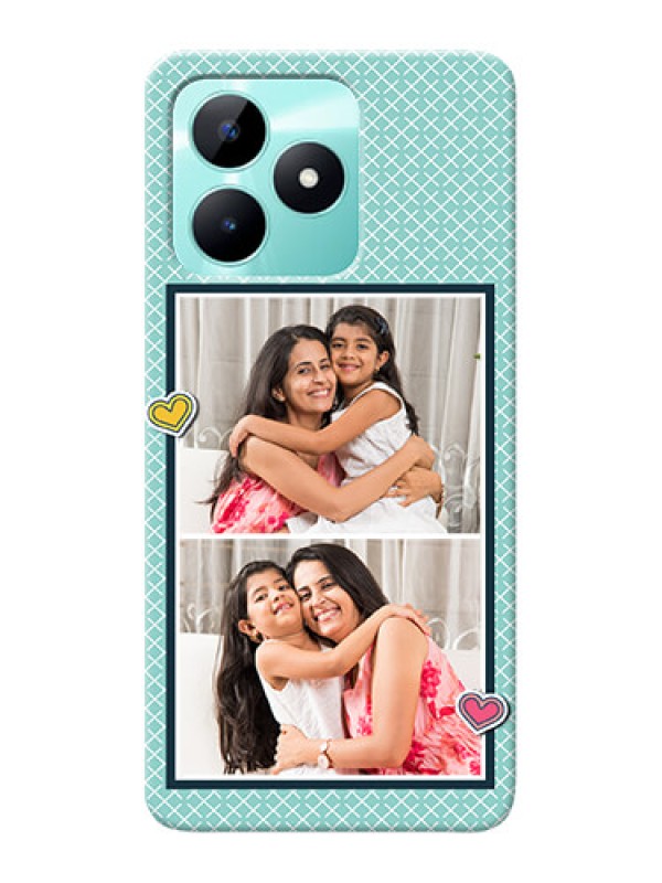Custom Realme C51 Custom Phone Cases: 2 Image Holder with Pattern Design