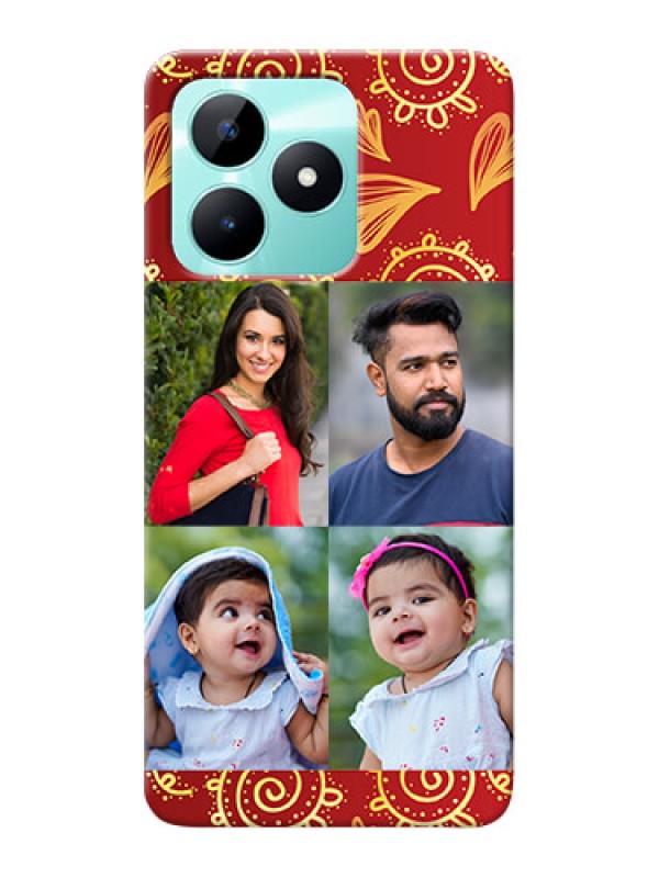 Custom Realme C51 Mobile Phone Cases: 4 Image Traditional Design