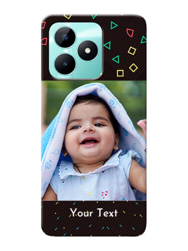 Custom Realme C51 custom mobile cases with confetti birthday design