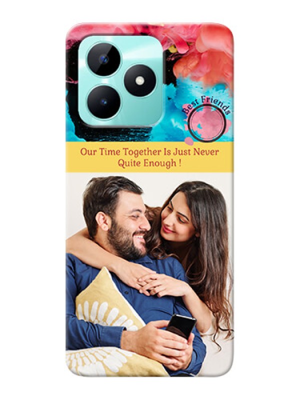 Custom Realme C51 Mobile Cases: Quote with Acrylic Painting Design