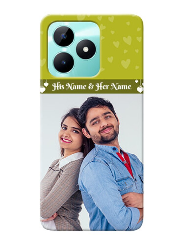 Custom Realme C51 custom mobile covers: You & Me Heart Design