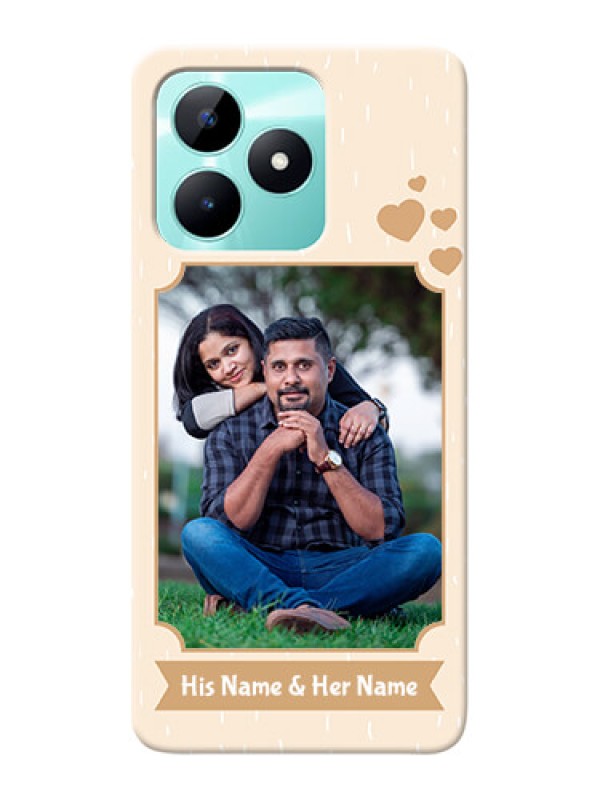 Custom Realme C51 mobile phone cases with confetti love design