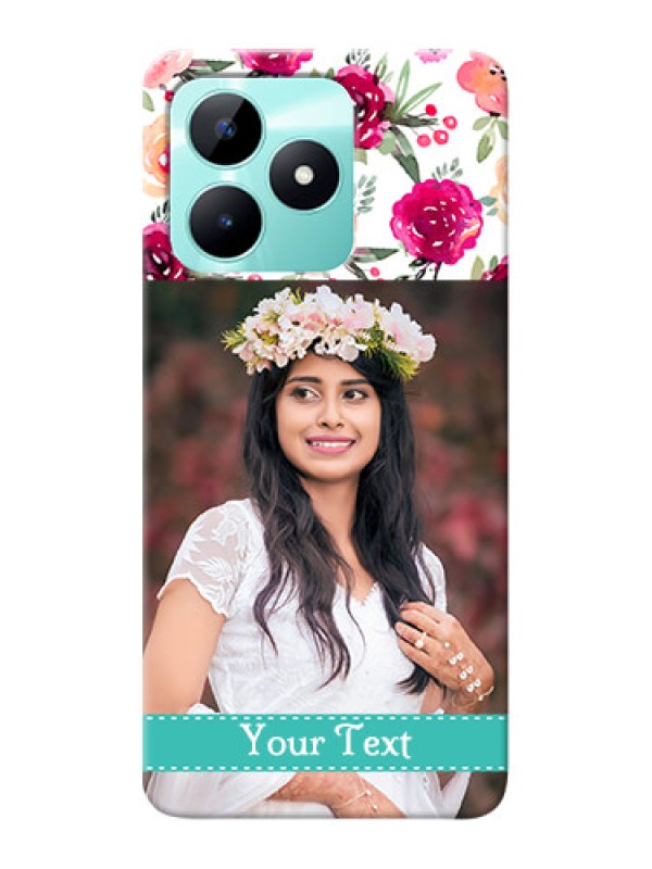 Custom Realme C51 Personalized Mobile Cases: Watercolor Floral Design