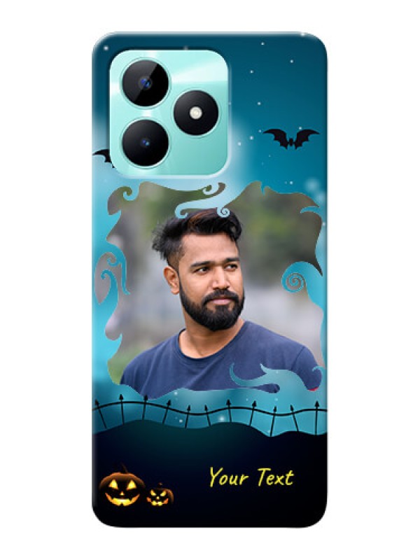 Custom Realme C51 Personalised Phone Cases: Halloween frame design