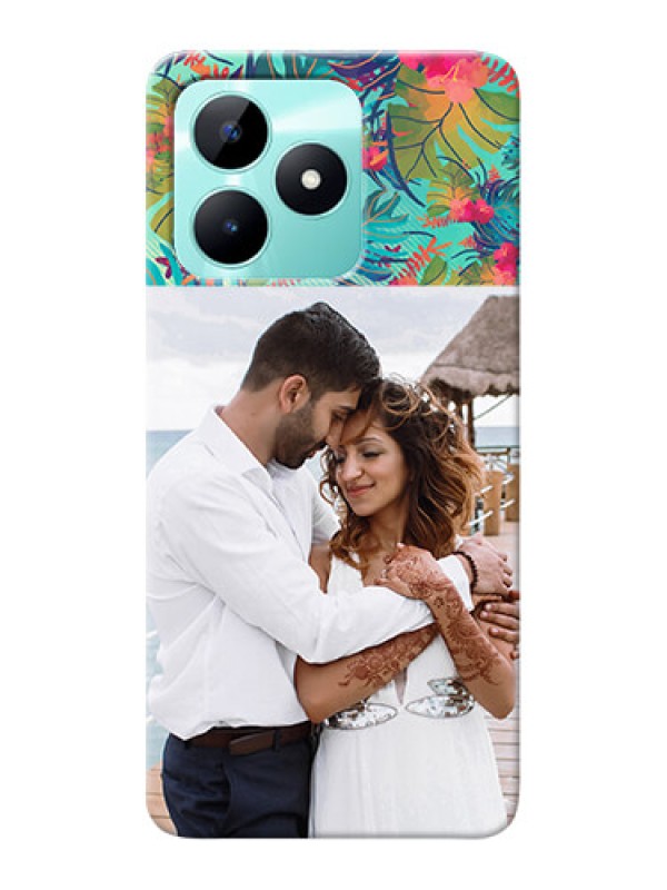 Custom Realme C51 Personalized Phone Cases: Watercolor Floral Design