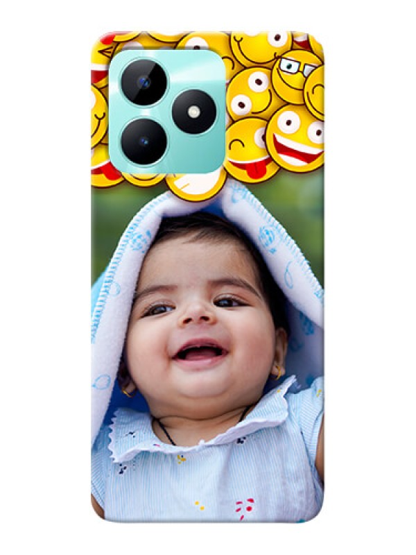 Custom Realme C51 Custom Phone Cases with Smiley Emoji Design