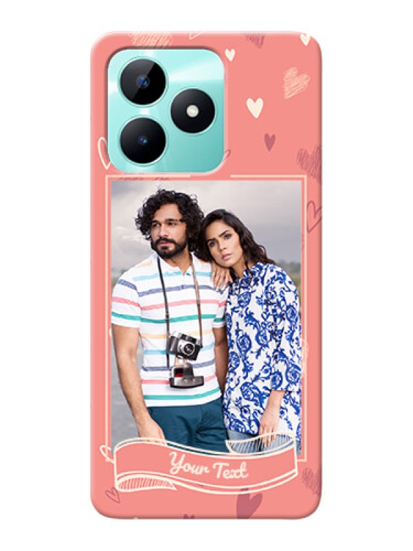 Custom Realme C51 custom mobile phone cases: love doodle art Design