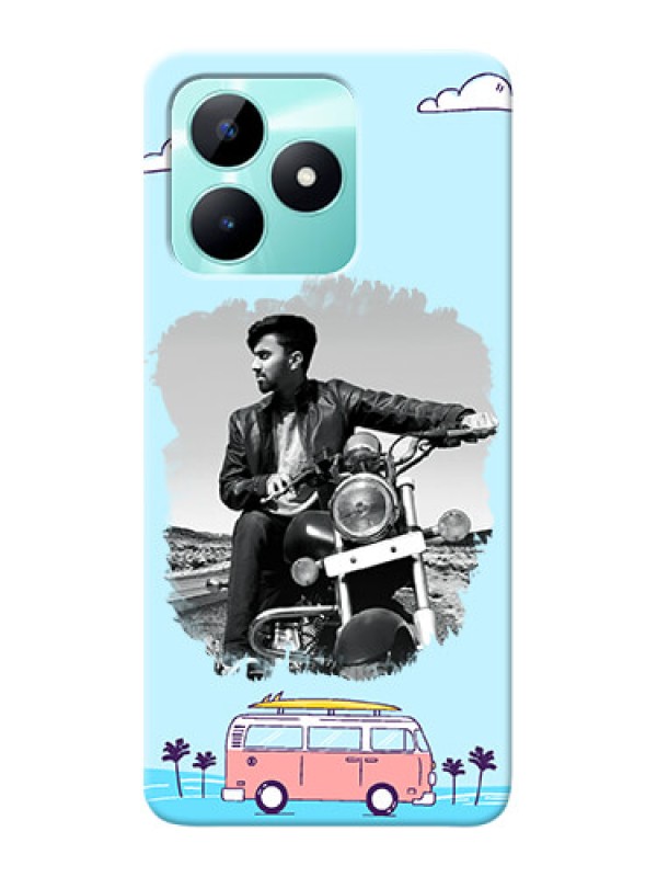 Custom Realme C51 Mobile Covers Online: Travel & Adventure Design