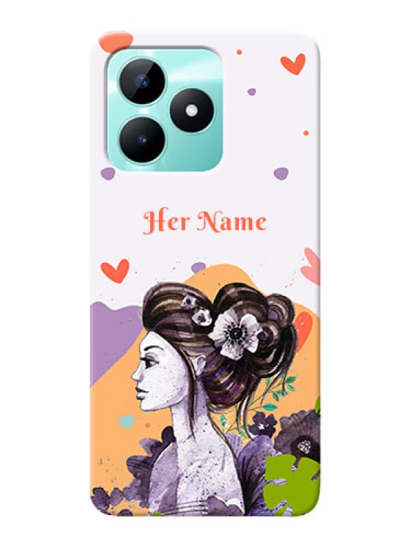 Custom Realme C51 Personalized Phone Case with Woman And Nature Design