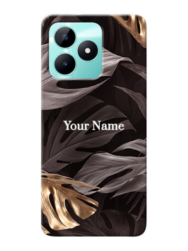 Custom Realme C51 Personalised Phone Case with Wild Leaves digital paint Design
