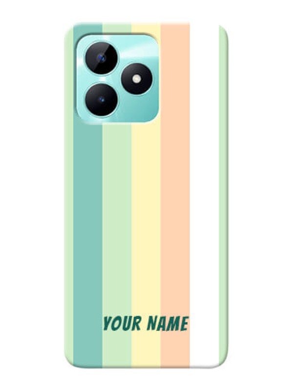Custom Realme C51 Photo Printing on Case with Multiwithcolour Stripes Design