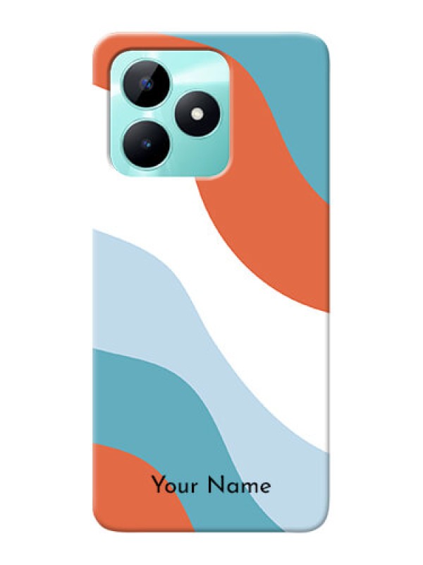 Custom Realme C51 Custom Mobile Case with coloured Waves Design
