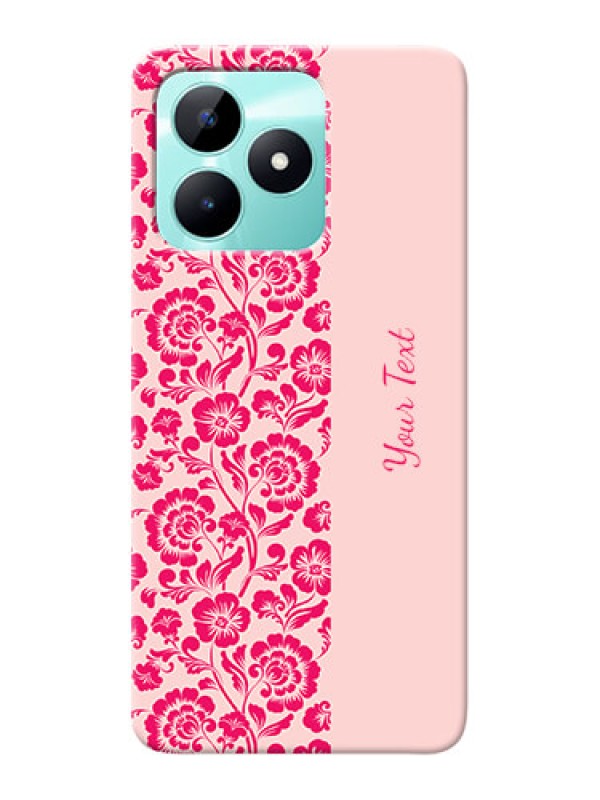 Custom Realme C51 Custom Phone Case with Attractive Floral Pattern Design