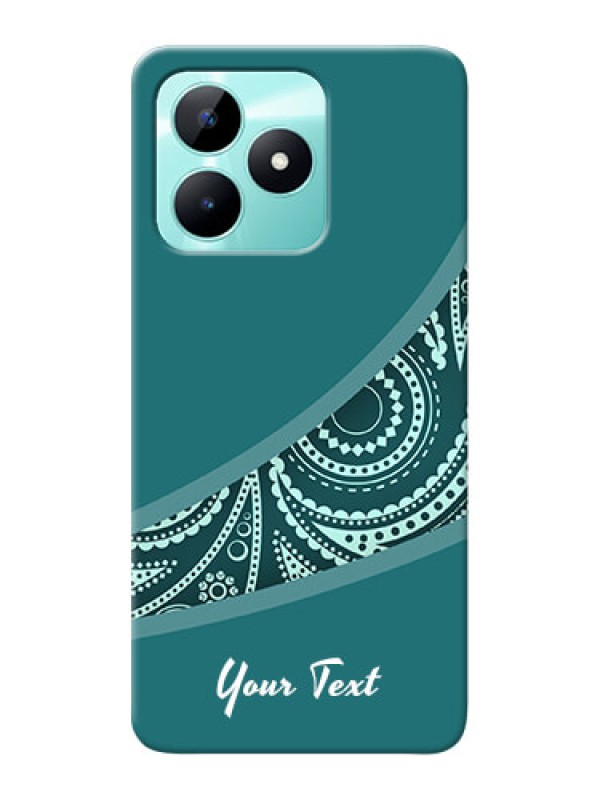 Custom Realme C51 Photo Printing on Case with semi visible floral Design