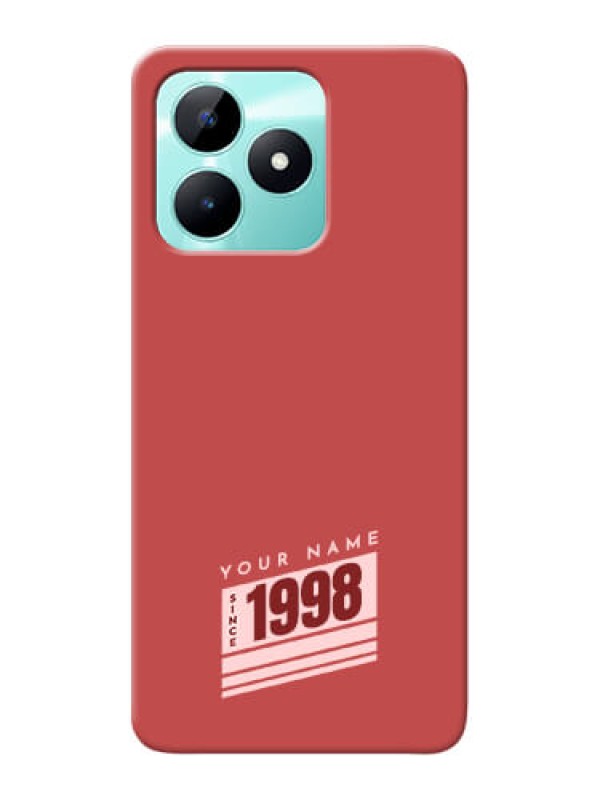 Custom Realme C51 Custom Phone Case with Red custom year of birth Design