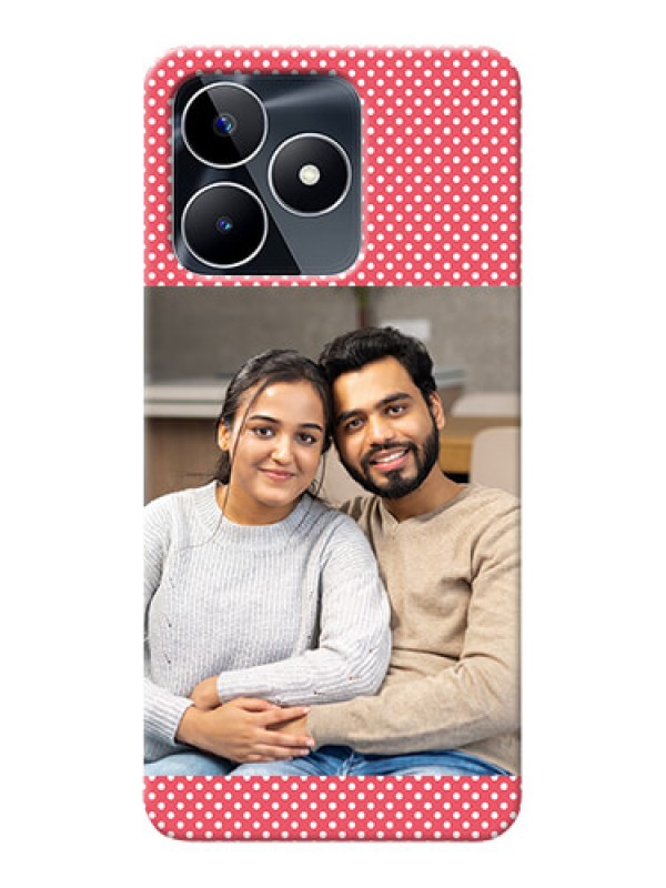 Custom Realme C53 Custom Mobile Case with White Dotted Design