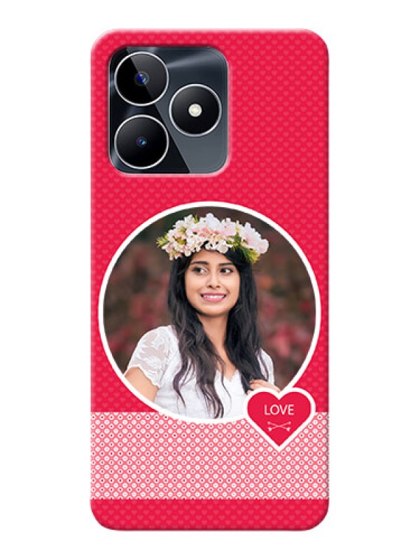 Custom Realme C53 Mobile Covers Online: Pink Pattern Design