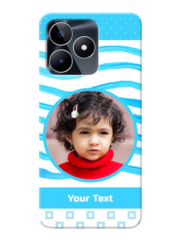 Custom Realme C53 phone back covers: Simple Blue Case Design