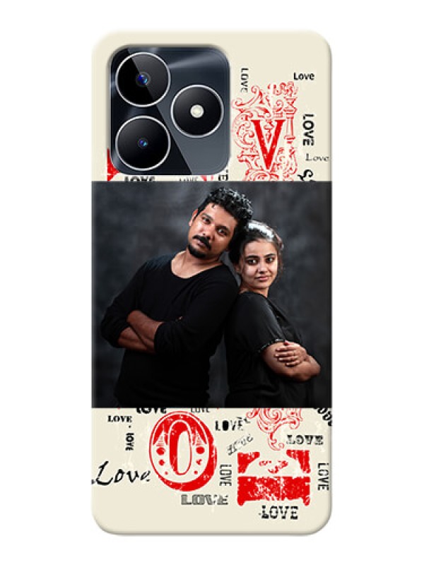 Custom Realme C53 mobile cases online: Trendy Love Design Case