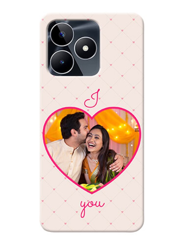 Custom Realme C53 Personalized Mobile Covers: Heart Shape Design