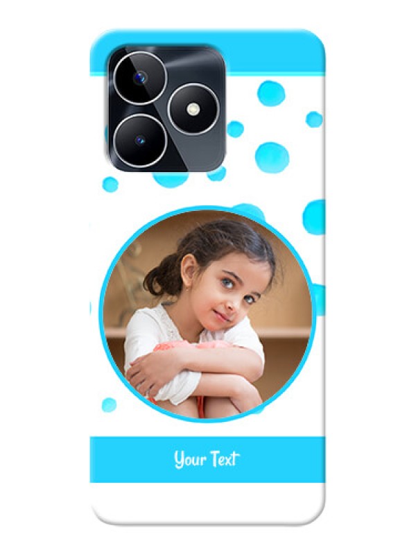 Custom Realme C53 Custom Phone Covers: Blue Bubbles Pattern Design