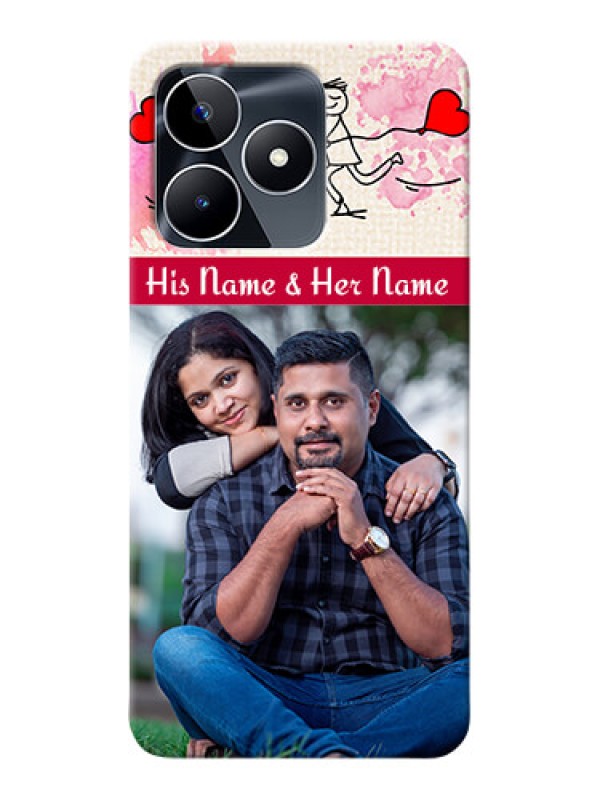Custom Realme C53 phone back covers: You and Me Case Design