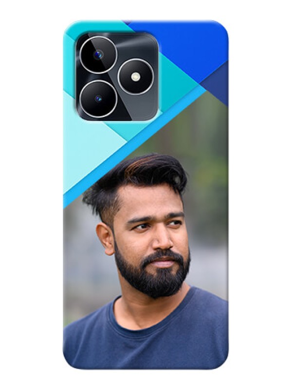 Custom Realme C53 Phone Cases Online: Blue Abstract Cover Design