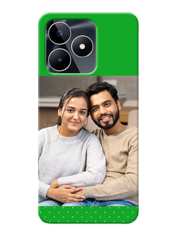 Custom Realme C53 Personalised mobile covers: Green Pattern Design
