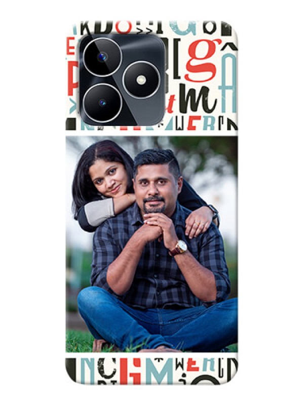 Custom Realme C53 custom mobile phone covers: Alphabet Design