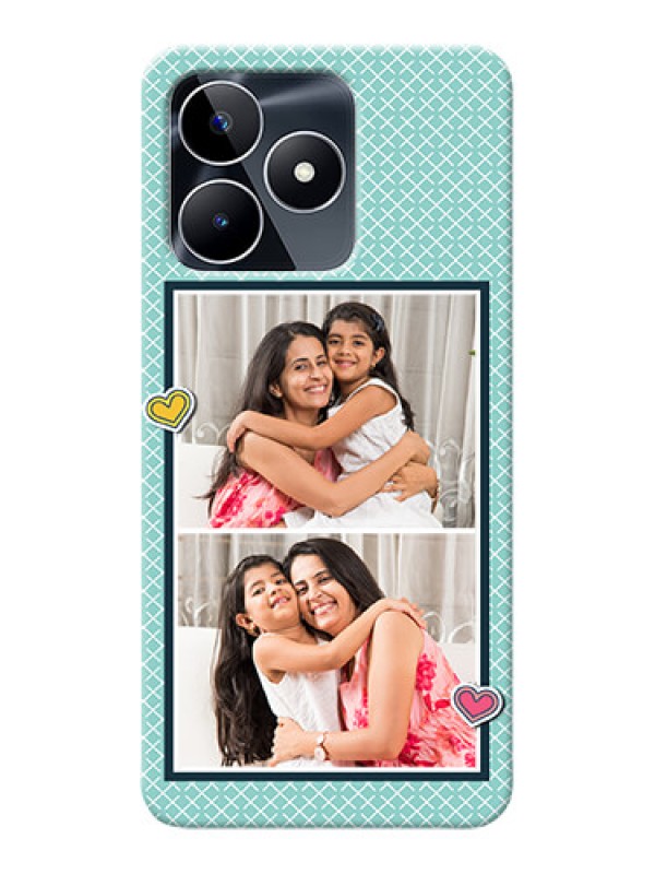 Custom Realme C53 Custom Phone Cases: 2 Image Holder with Pattern Design