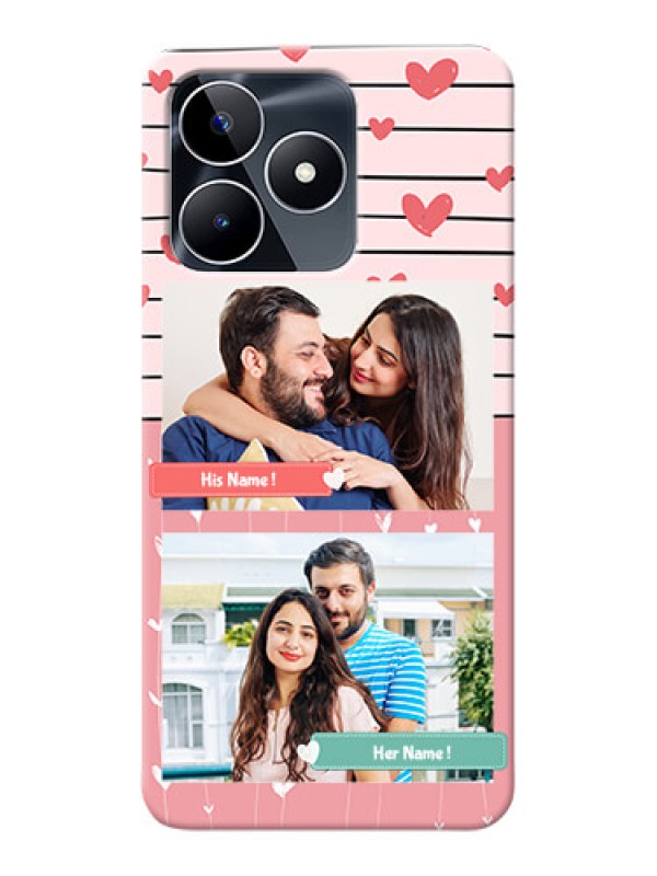Custom Realme C53 custom mobile covers: Photo with Heart Design