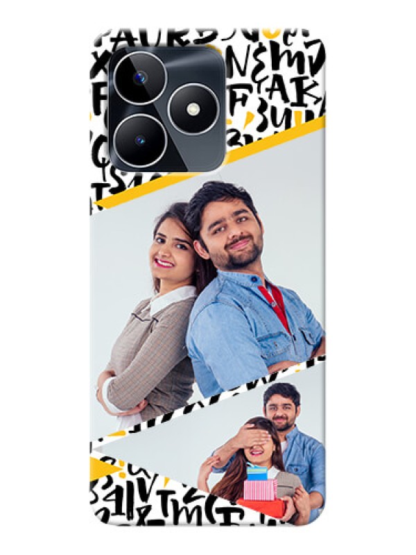 Custom Realme C53 Phone Back Covers: Letters Pattern Design