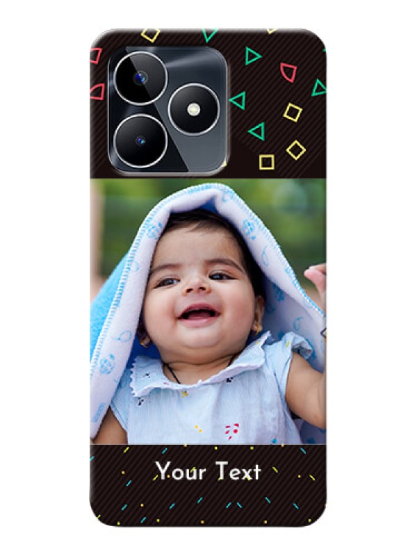 Custom Realme C53 custom mobile cases with confetti birthday design