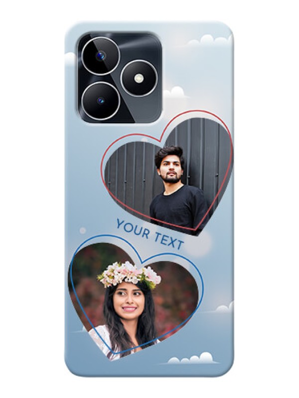 Custom Realme C53 Phone Cases: Blue Color Couple Design