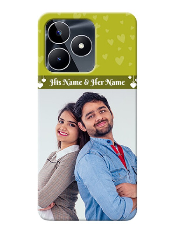 Custom Realme C53 custom mobile covers: You & Me Heart Design