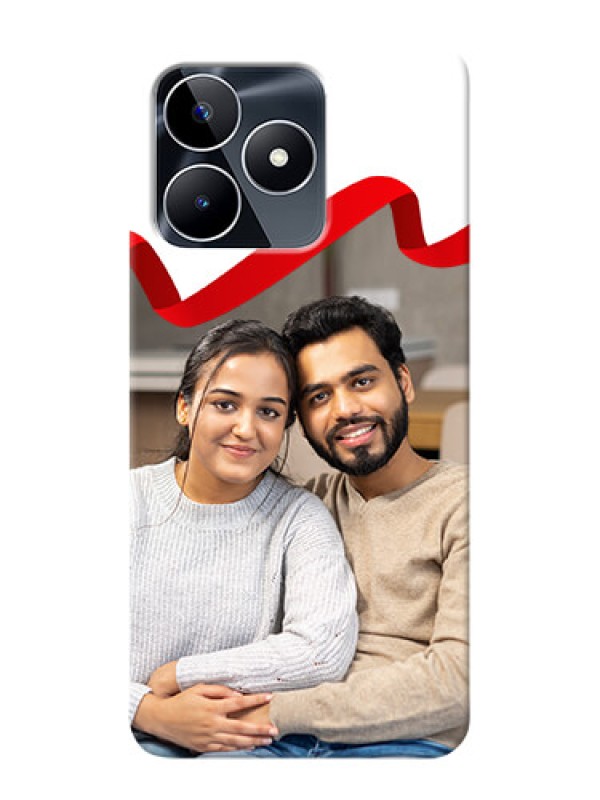 Custom Realme C53 custom phone cases: Red Ribbon Frame Design